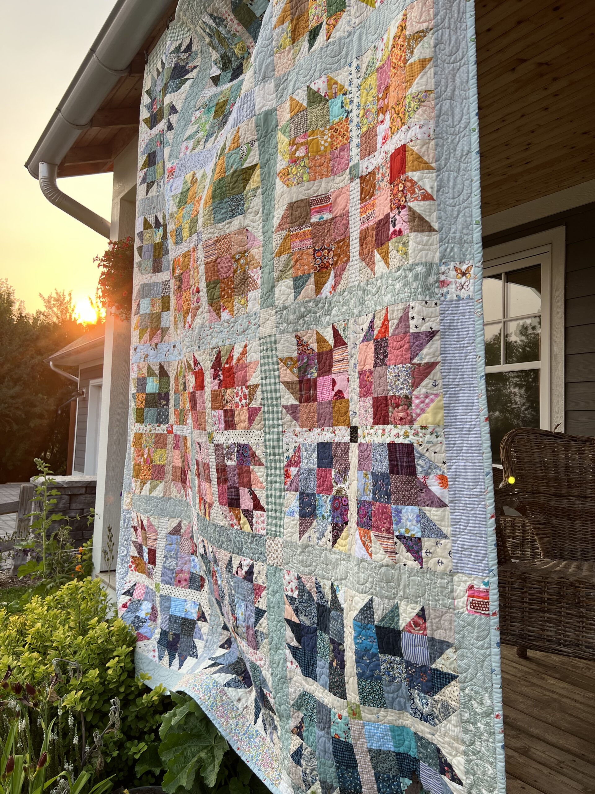 Scrappy Bearpaw Quilt