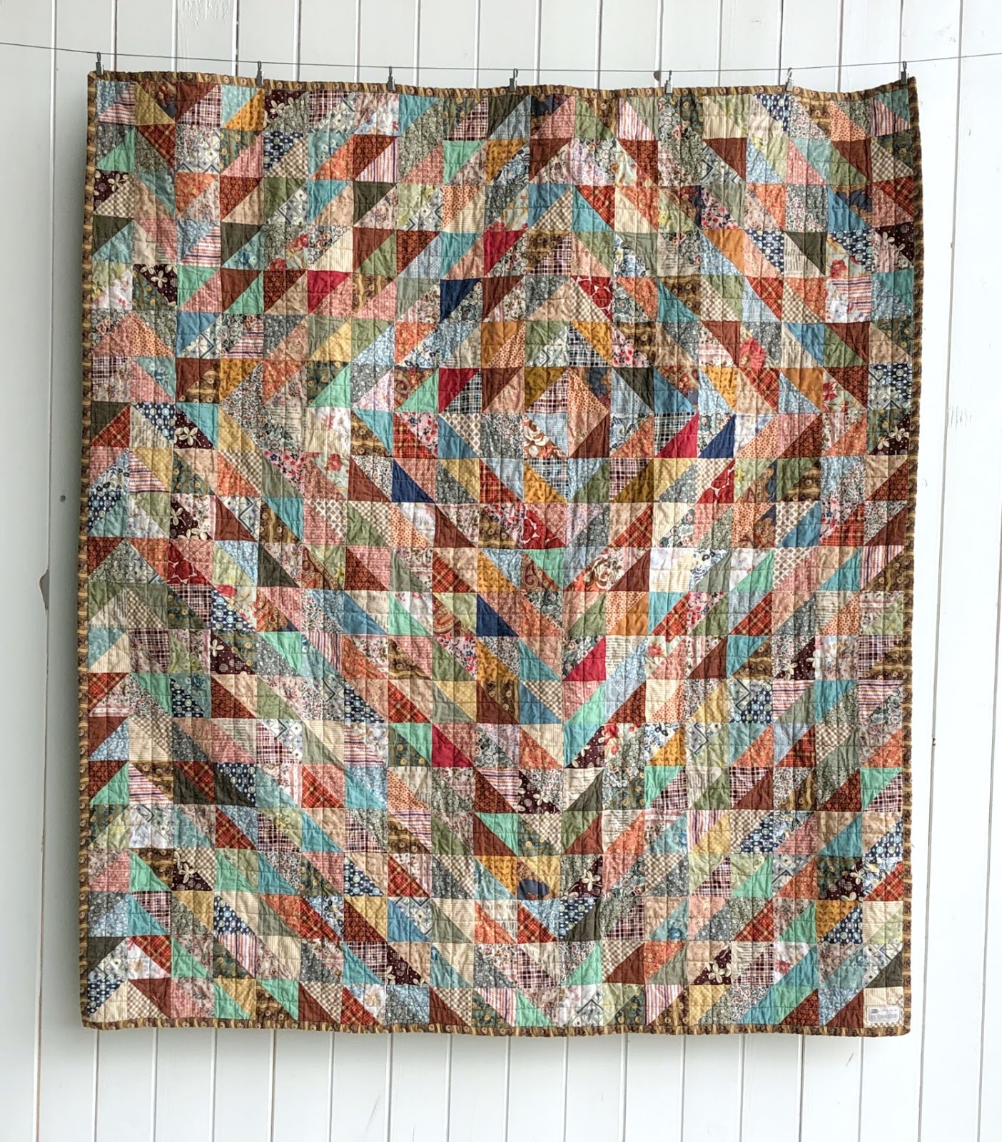 Half Square Triangle Fall Quilt