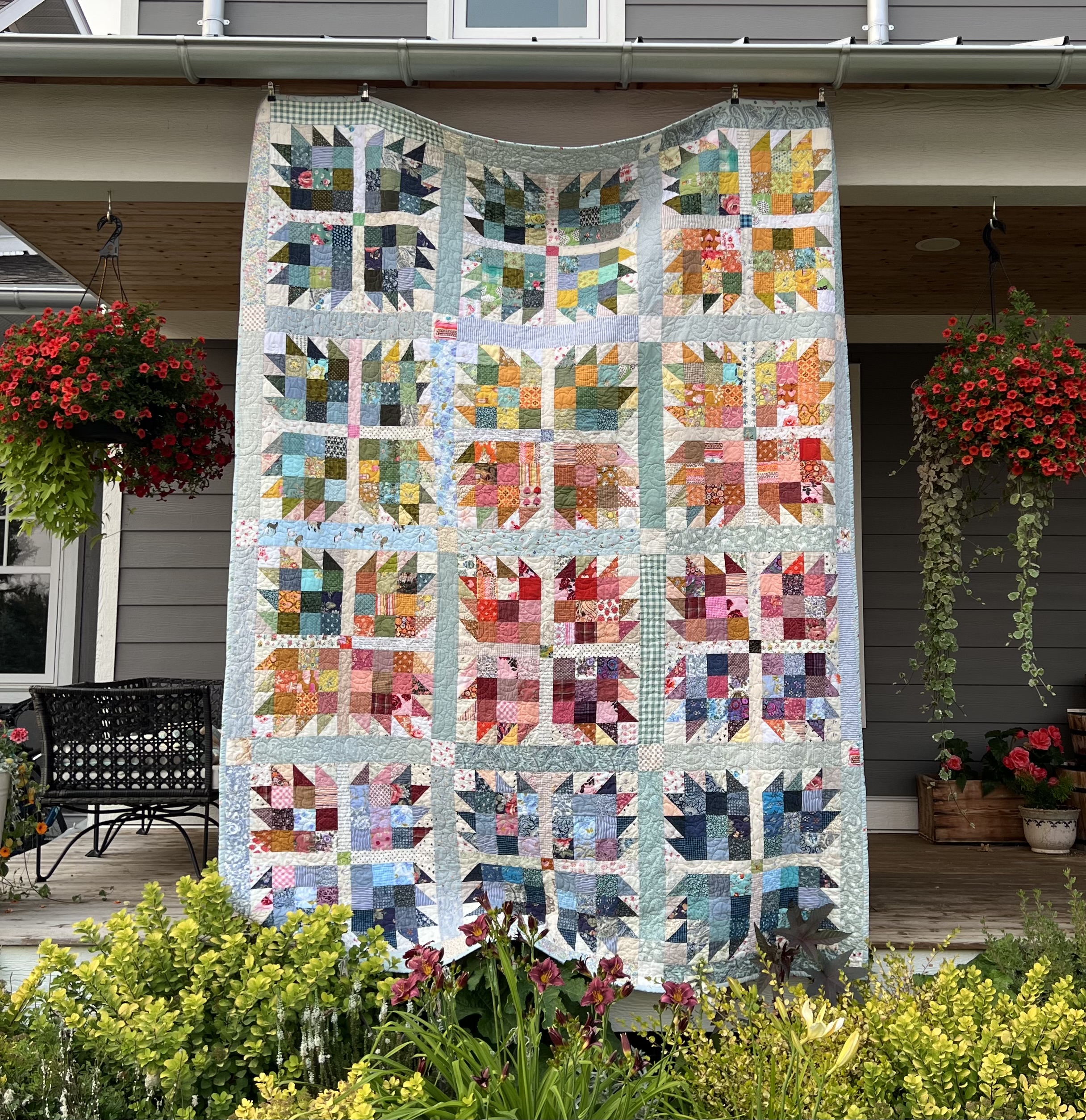 Scrappy Bearpaw Quilt